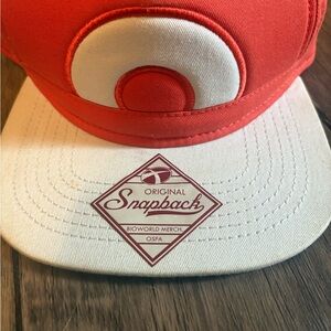 POKEMON Orange Gamer Ball Cap Half Logo Adjustable Hat Snapback Adult/Teens